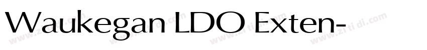 Waukegan LDO Exten字体转换